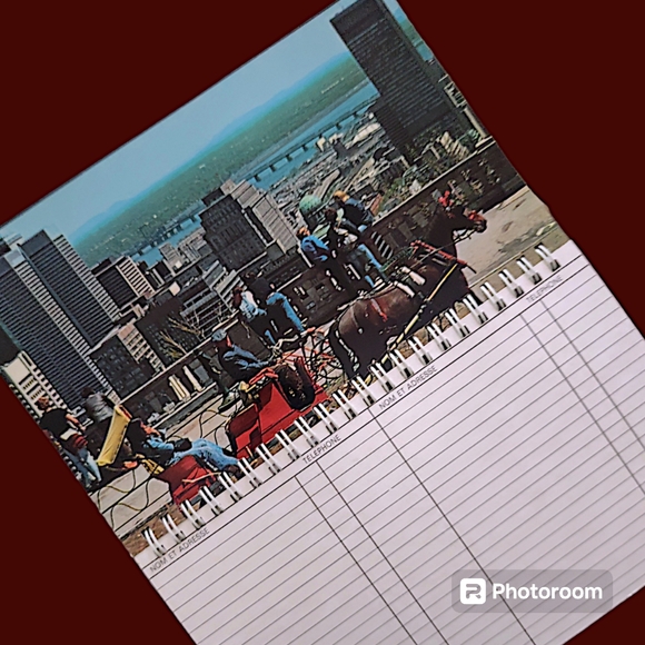 VTG 1970's Montreal Canada Theme Address Book Photos Spiral Bound Unused Travel - Picture 3 of 7